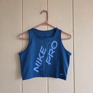 Nike Pro Women’s Blue Crop Tank Top
